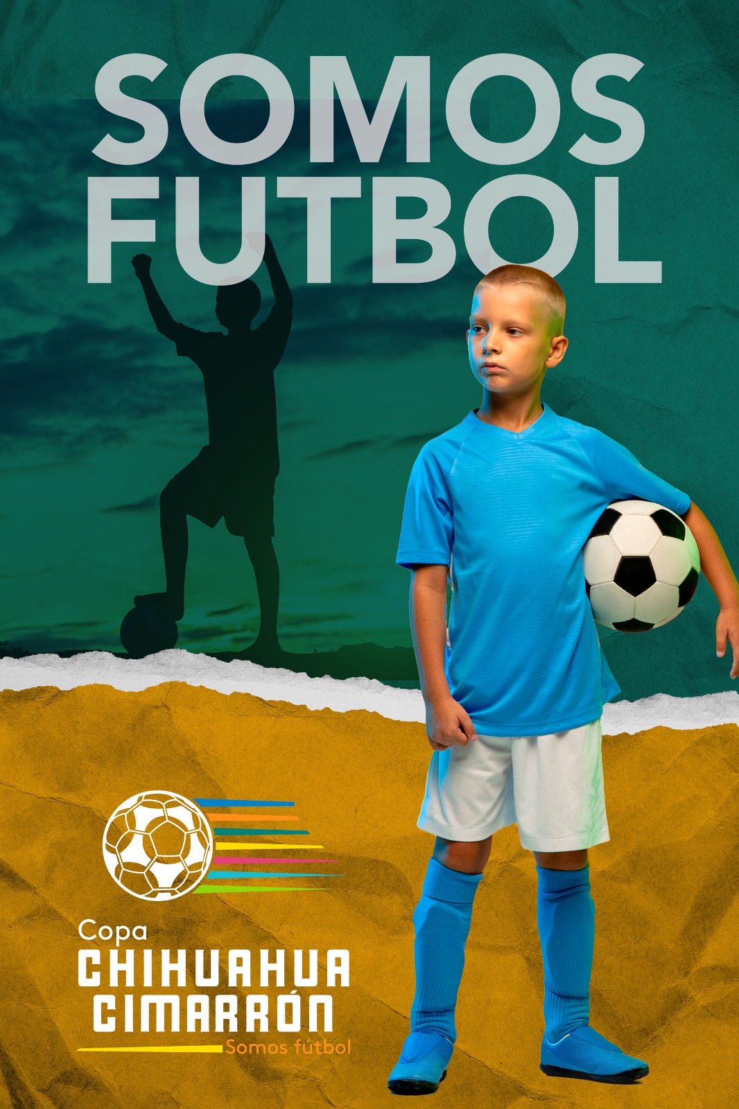 Jugador infantil de fútbol 7 en la Copa Chihuahua CIMA 2026 en Chihuahua
